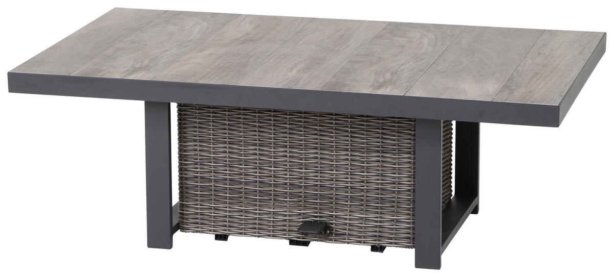LOUNGEGARNITUR 5-teilig   75/103/130 cm Aluminium  - Grau, Basics, Keramik/Kunststoff (75/103/130cm) - Siena Garden