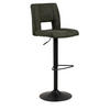BARSKA STOLICA  maslinasto zelena  metal, tekstil      - maslinasto zelena/crna, Moderno, metal/tekstil (41,5/94-115/52cm) - Carryhome