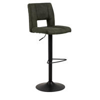 BARSKA STOLICA  maslinasto zelena  metal, tekstil      - maslinasto zelena/crna, Moderno, metal/tekstil (41,5/94-115/52cm) - Carryhome