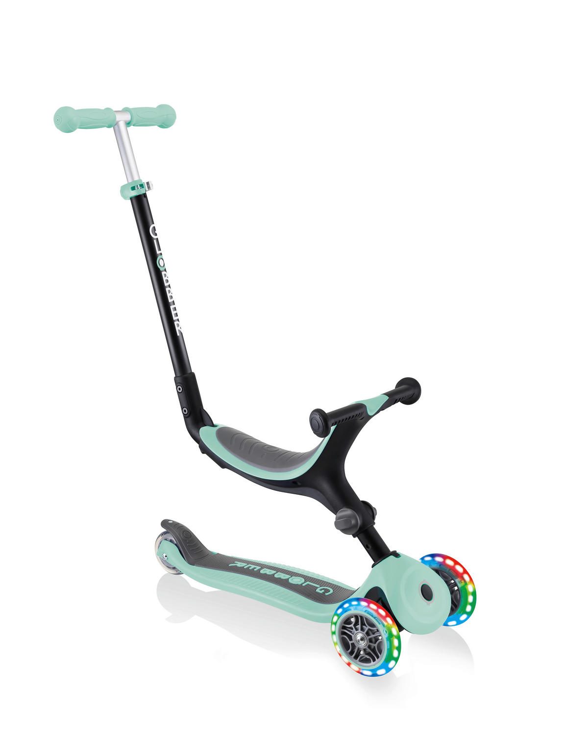 LAUFRAD GO-UP FOLDABLE LIGHT 3IN1  - Mintgrün, LIFESTYLE, Kunststoff (57/28/93cm) - GLOBBER