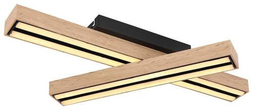 STROPNA LED-SVETILKA 24 W//3000 K/230 V/ - črna/opal, Basics, kovina/umetna masa (51,5/36,5/11cm) - Globo
