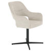 ARMLEHNSTUHL  in Eisen Leinenoptik  - Beige/Schwarz, MODERN, Holz/Textil (56/86/63cm) - MID.YOU
