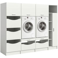 HAUSWIRTSCHAFTSRAUM 233/195/68 cm Weiss  - Weiss, Basics, Holzwerkstoff (233/195/68cm) - MID.YOU