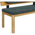 ECKBANK 208/171 cm Webstoff Türkis, Eichefarben Eiche vollmassiv   - Türkis/Eichefarben, KONVENTIONELL, Holz/Textil (208/171cm) - Linea Natura