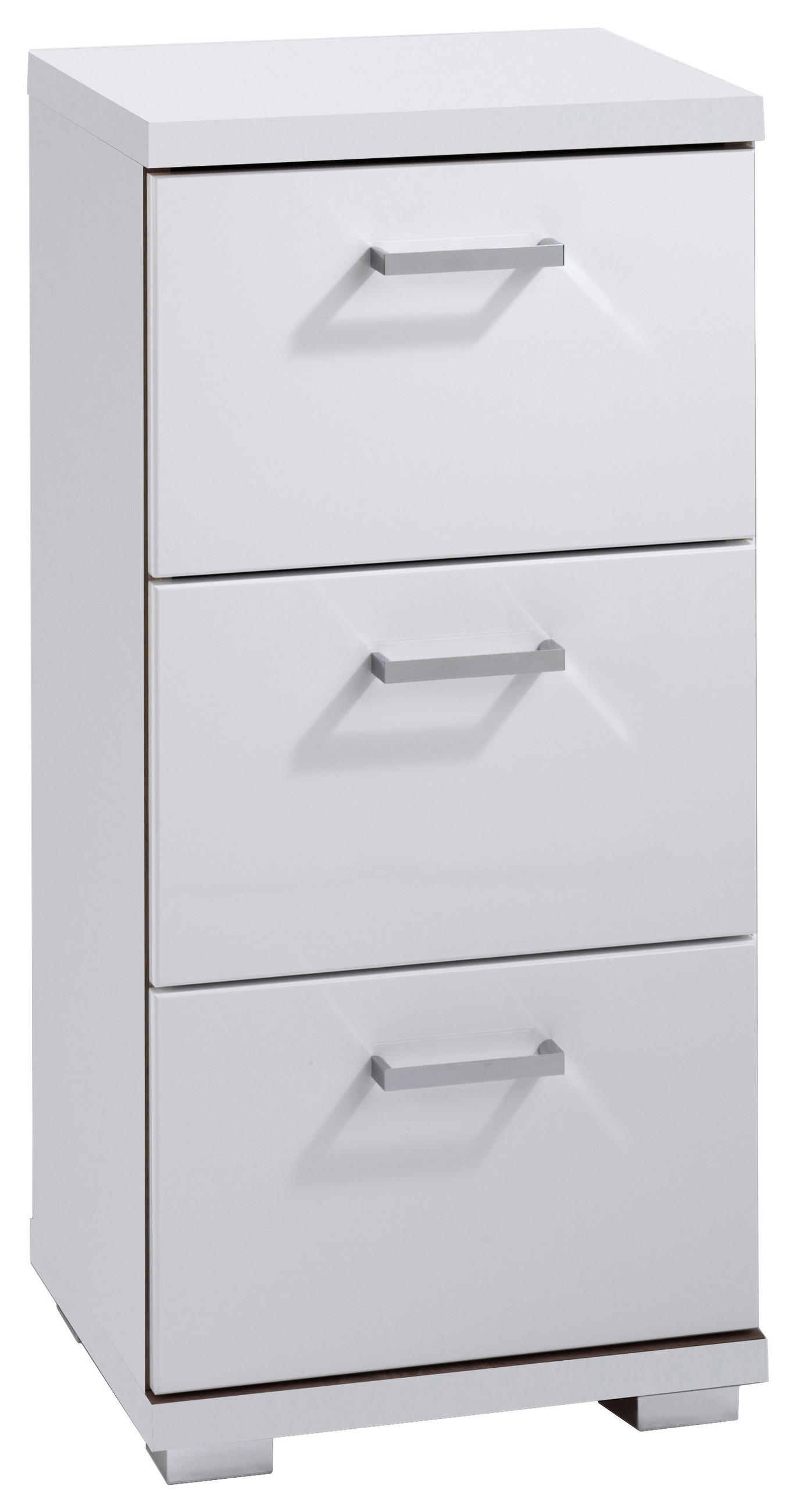 UNTERSCHRANK 35,5/74/31,5 cm   - Chromfarben/Weiß Hochglanz, MODERN, Holzwerkstoff/Kunststoff (35,5/74/31,5cm) - MID.YOU