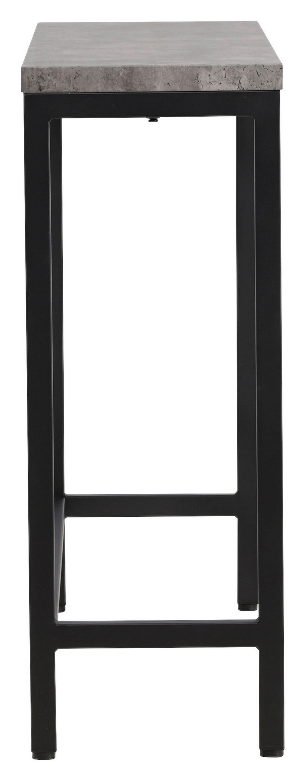 BEISTELLTISCH 110/30/80 cm Schwarz, Grau rechteckig  - Schwarz/Grau, Design, Holzwerkstoff/Metall (110/30/80cm) - Livetastic