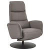 RELAXSESSEL in Leder Hellgrau  - Hellgrau/Schwarz, Design, Leder/Metall (76/108/86cm) - Dieter Knoll