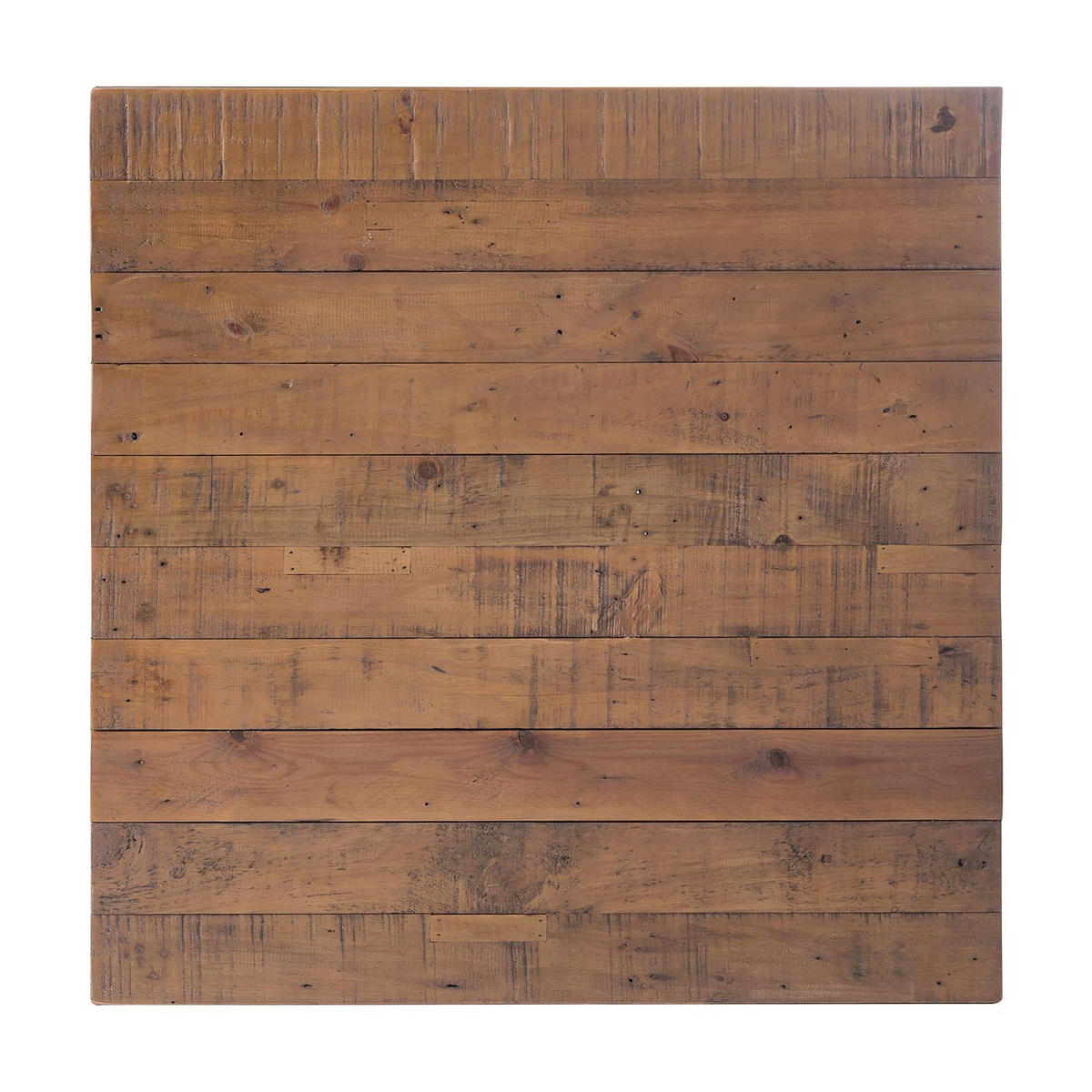 COUCHTISCH Kiefer massiv 90/90/45 cm quadratisch Schwarz, Dunkelbraun  - Dunkelbraun/Schwarz, MODERN, Holz/Metall (90/90/45cm) - home24