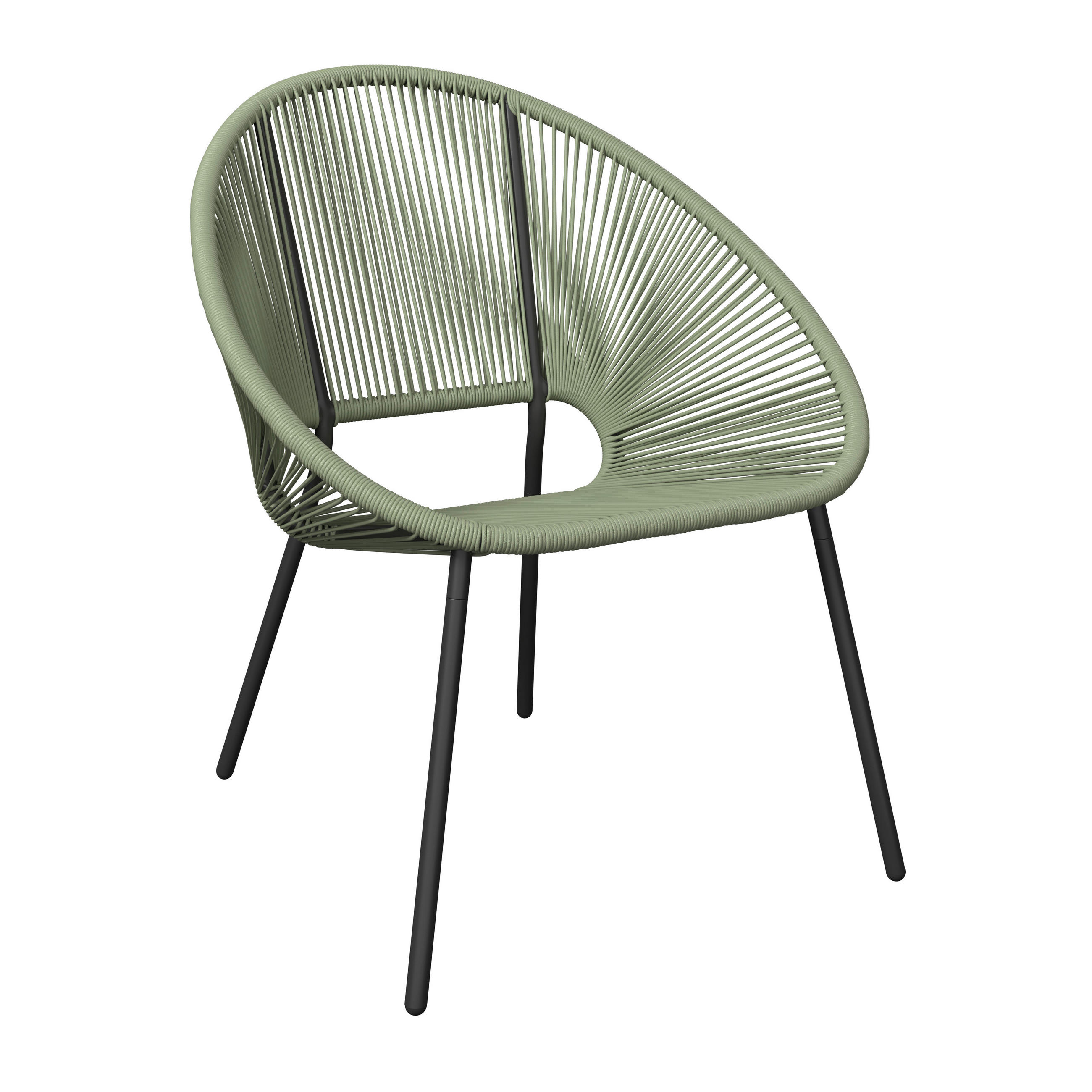 Ambia Garden Gartensessel Grün, Schwarz 69x82x68 cm