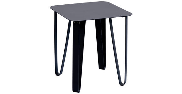 BEISTELLTISCH 40/40/45 cm Schwarz quadratisch  - Schwarz, Design, Metall (40/40/45cm) - Xora