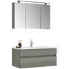 BADEZIMMER 3-teilig  in 102 cm  - Dunkelgrün/Weiß, Design, Glas/Keramik (102cm) - Novel