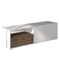 TV-BÄNK 35/42/136 cm  - vit/svart, Design, trämaterial (35/42/136cm) - Livetastic