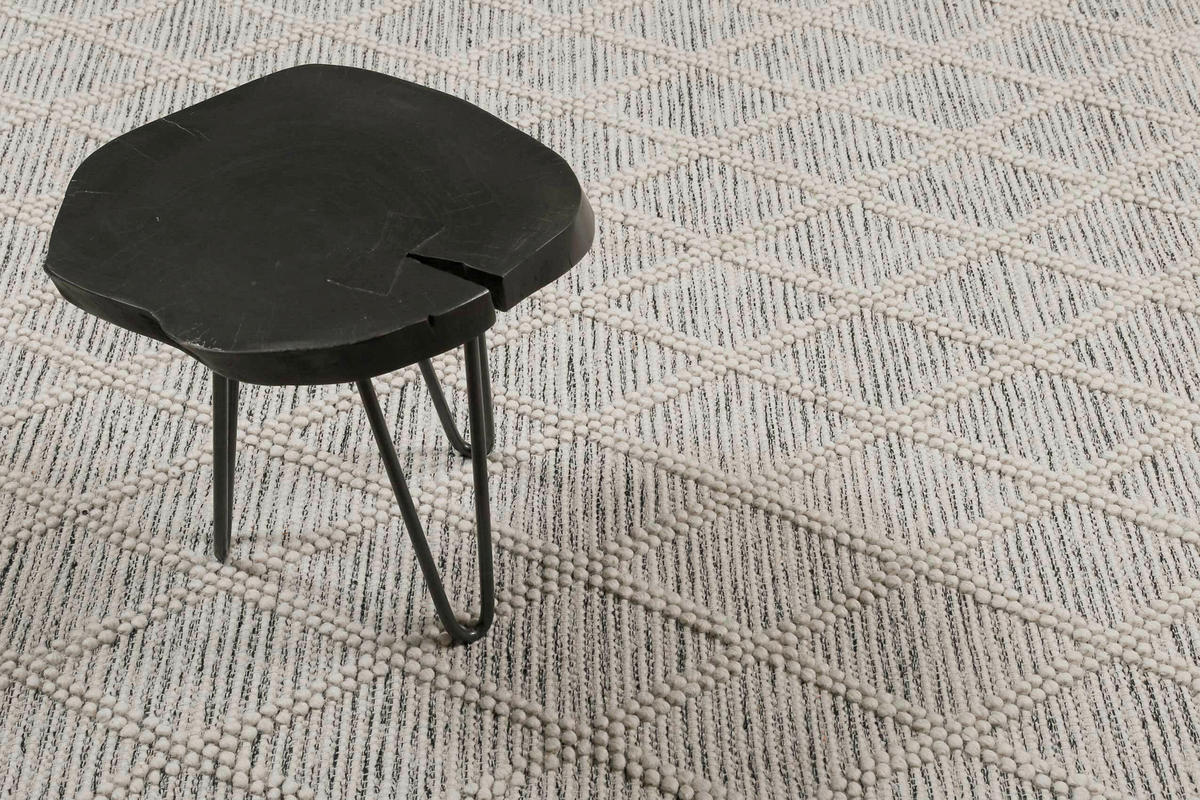 HANDWEBTEPPICH 80/150 cm Amy Creme, Dunkelgrau rechteckig  - Dunkelgrau/Creme, Design, Textil (80/150cm) - Esprit