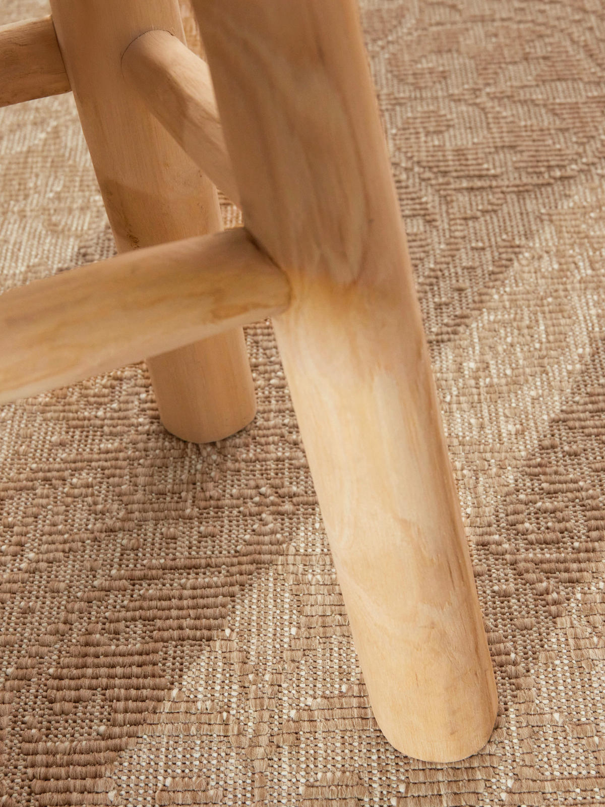 OUTDOORTEPPICH 160 cm Duet Sandfarben, Weiß  - Sandfarben/Weiß, Design, Kunststoff (160cm) - Hanse Home