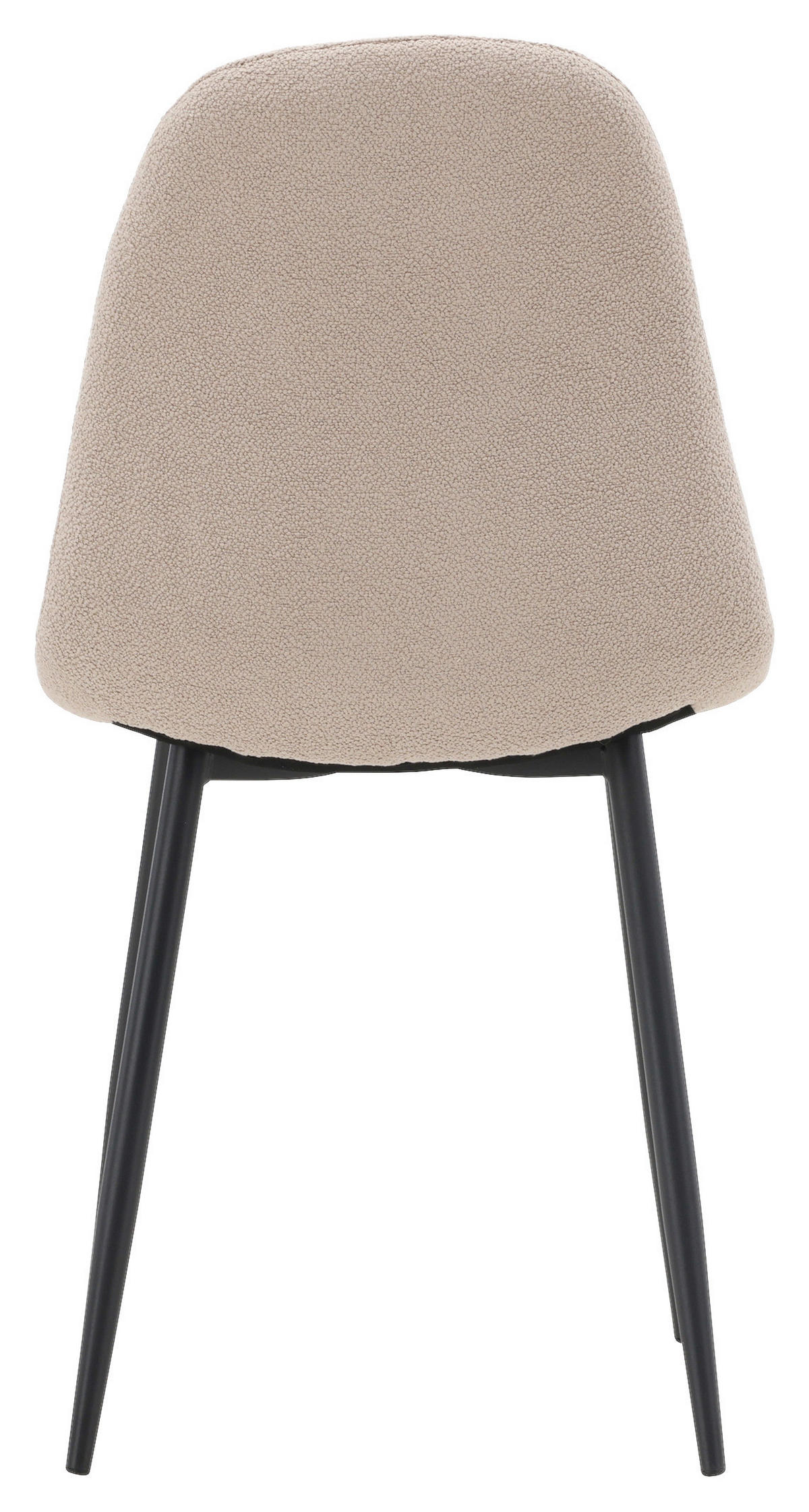 STOLSET 2 styck stål bouclé  - beige/svart, Design, metall/textil (45/90/52cm) - Livetastic