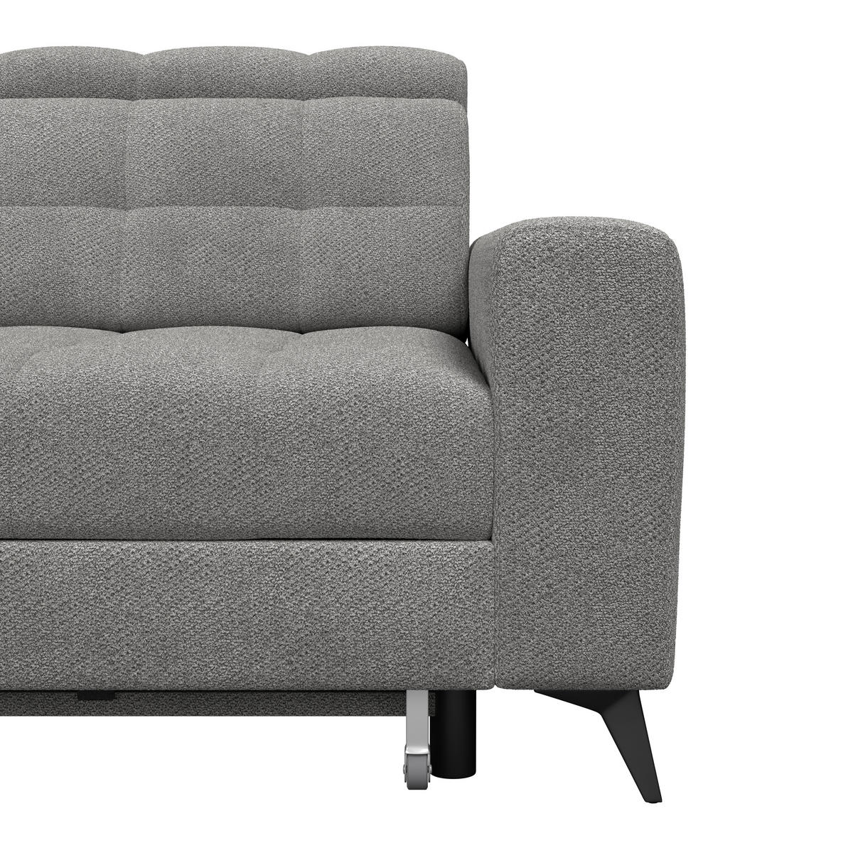 HÖRNSOFFA i velour mörkgrå  - mörkgrå/svart, Romantik / Lanthus, metall/textil (228/289cm) - MID.YOU