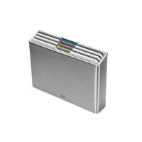 SCHNEIDEBRETT-SET Metall, Kunststoff Folio™  - Grau Hochglanz, Basics, Kunststoff/Metall (35,5/7,4/26,5cm) - Joseph Joseph