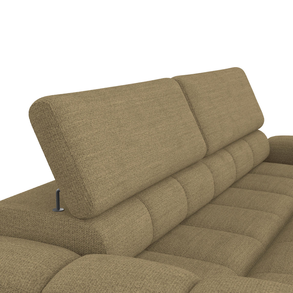 BIGSOFA Webstoff Taupe  - Taupe/Schwarz, Design, Kunststoff/Textil (248/77-97/108cm) - Welnova