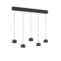 LED-HÄNGELEUCHTE 110/10/220 cm   - Schwarz, Design, Kunststoff/Metall (110/10/220cm)