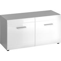 ELŐSZOBAPAD 95,9/50,2/38,8 cm  - fekete/ezüstszínű, Design, műanyag/faalapú anyag (95,9/50,2/38,8cm) - Carryhome