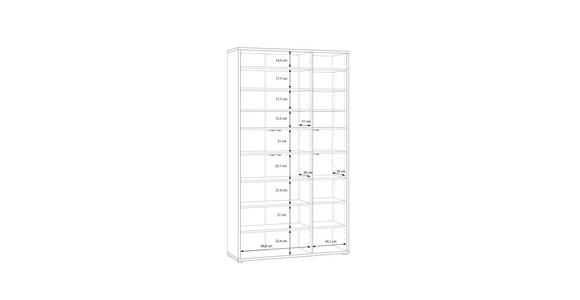 SCHUHSCHRANK  in 109,2/191,9/34,9 cm  - Sandfarben/Grau, Basics, Holzwerkstoff/Kunststoff (109,2/191,9/34,9cm) - Xora