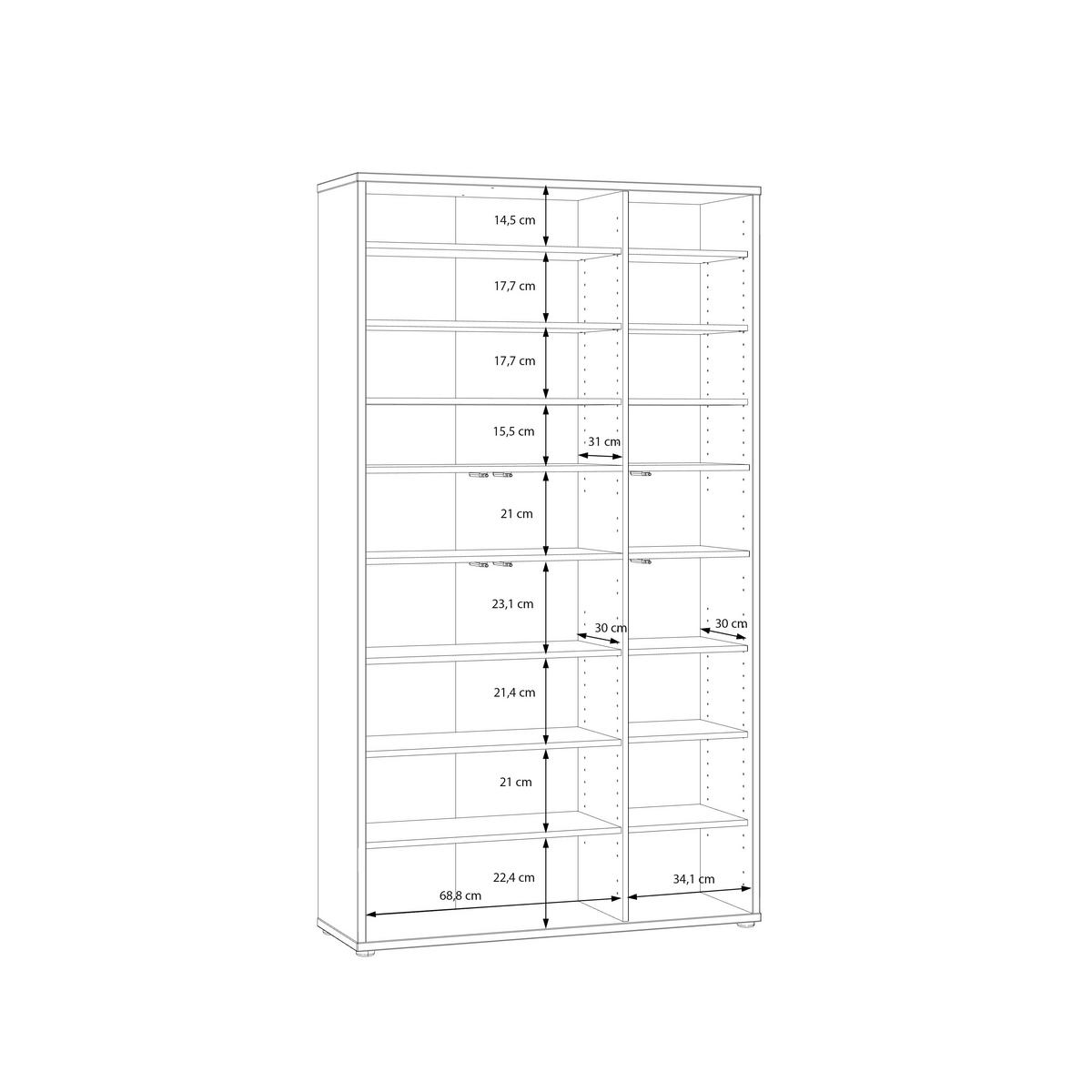 SCHUHSCHRANK Sandfarben  - Sandfarben/Grau, Basics, Holzwerkstoff/Kunststoff (109,2/191,9/34,9cm) - Xora