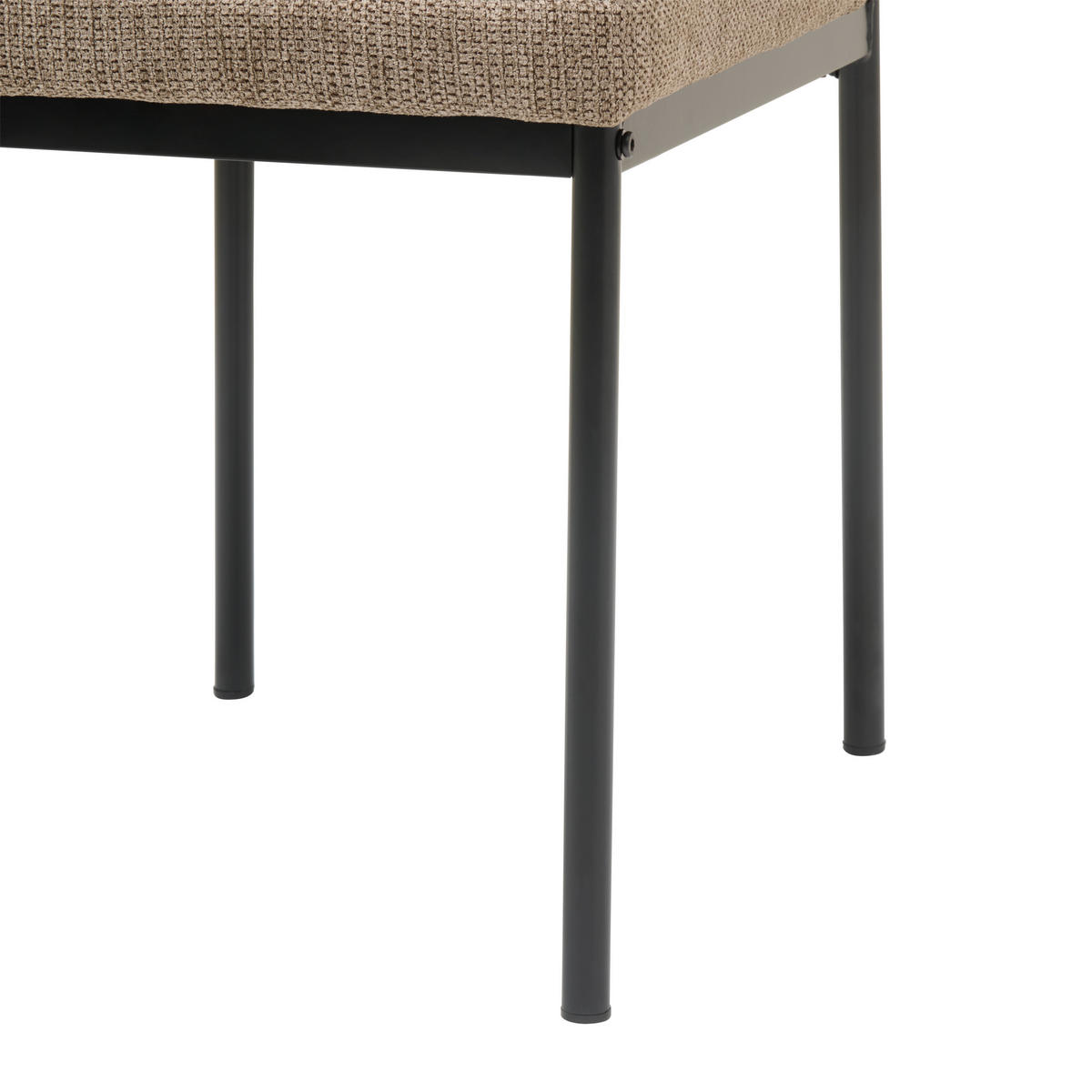 STUHL Mikrofaser Braun, Schwarz  - Schwarz/Braun, KONVENTIONELL, Textil/Metall (44/96/61cm) - MID.YOU