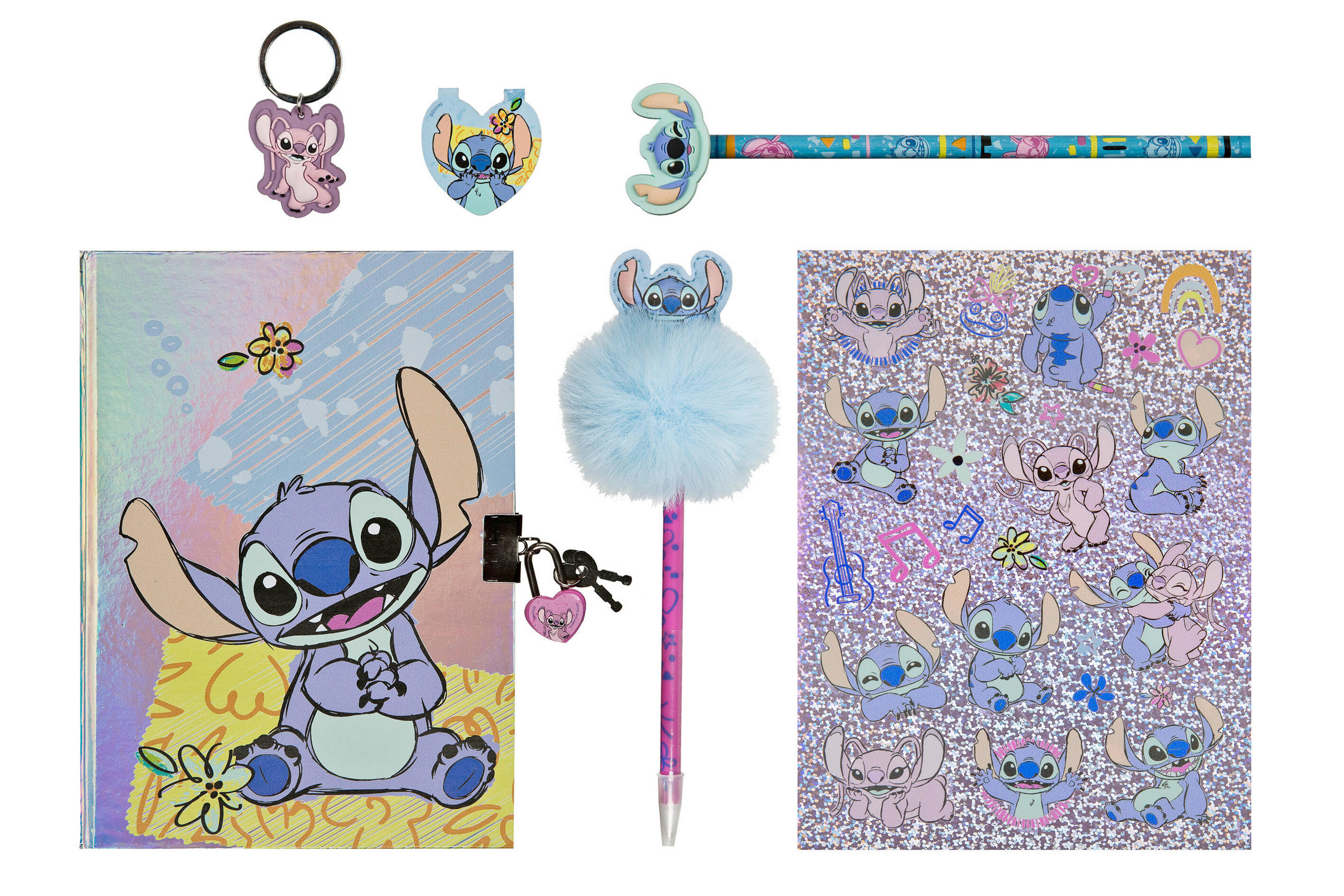 TAGEBUCH Lilo & Stitch  - Hellrosa/Lila, Basics, Karton/Papier (28/22/3,5cm) - Disney