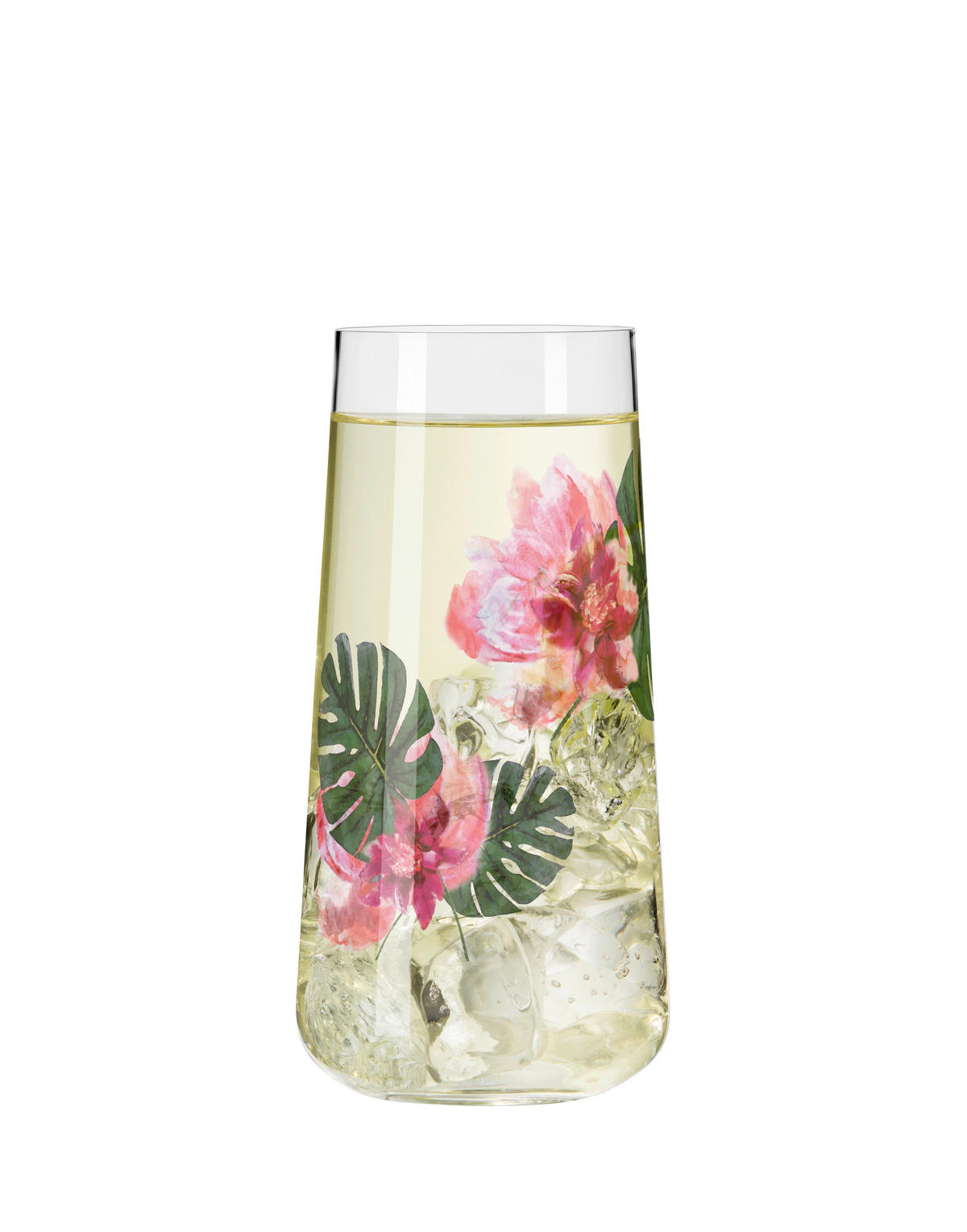 LONGDRINKGLAS Sommersonett 614 ml 2-teilig  - Rosa/Grün, LIFESTYLE, Glas (6,6/16,6cm) - Ritzenhoff