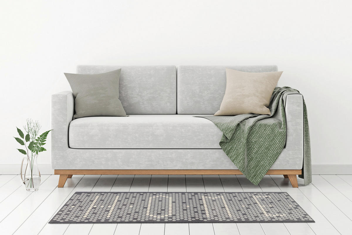 FUSSMATTE 64/168 cm  - Grau, Basics, Kunststoff/Textil (64/168cm) - Kayoom