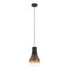HÄNGELEUCHTE 20/110 cm   - Schwarz/Braun, KONVENTIONELL, Glas/Metall (20/110cm) - Eglo