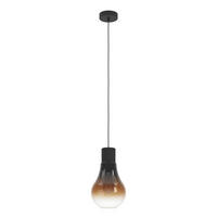 HÄNGELEUCHTE 20/110 cm  - Schwarz/Braun, KONVENTIONELL, Glas/Metall (20/110cm) - Eglo