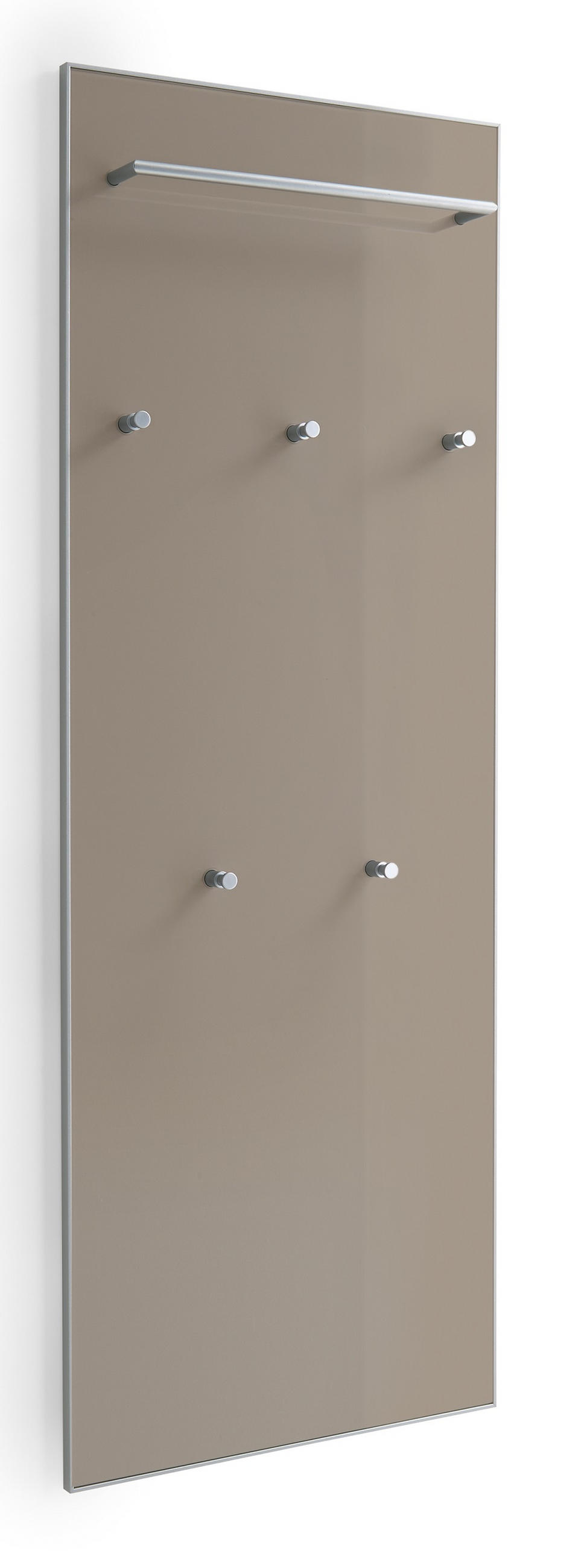GARDEROBE 3-teilig  in 190/195/31 cm  - Taupe/Weiss, Design, Glas/Holzwerkstoff (190/195/31cm)