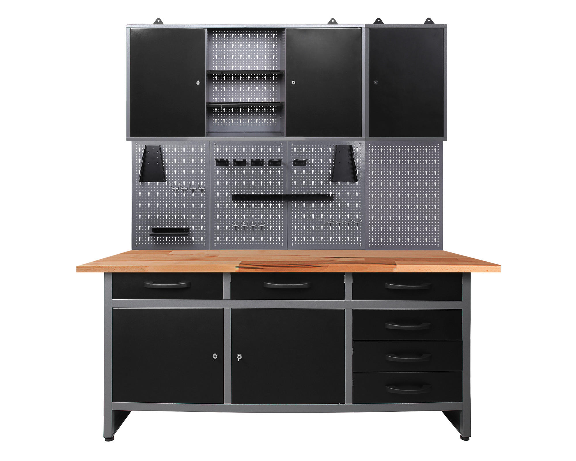 Werkbank-set Karsten B: 160 Cm Anthrazit/grau