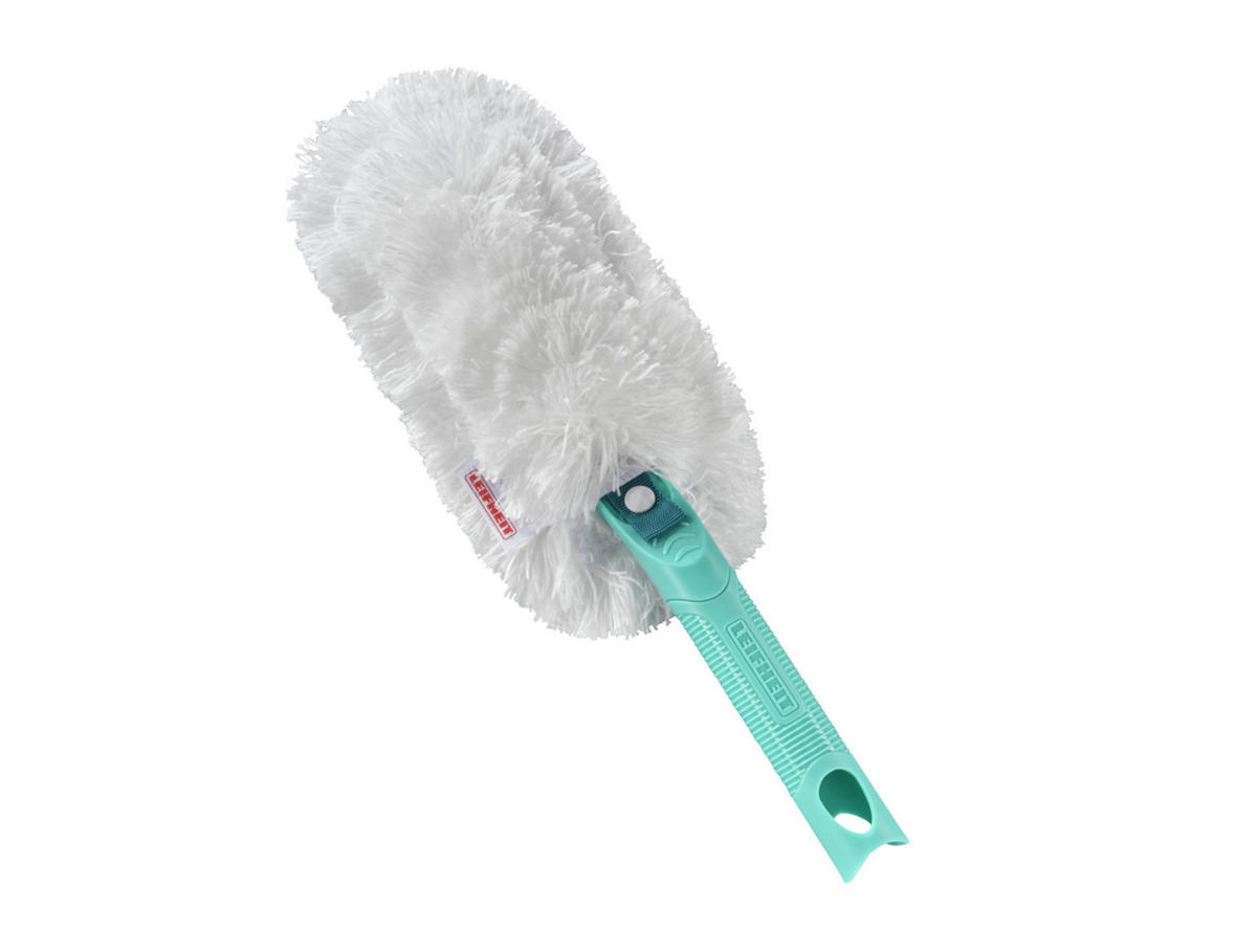 PRAŠKO - bijela/tirkizna, Basics, tekstil/plastika (38/12/3cm) - Leifheit