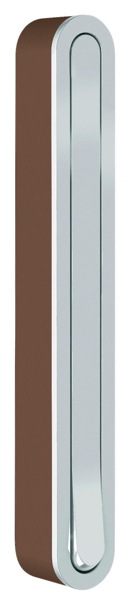 WANDHAKEN Braun, Chromfarben  - Chromfarben/Braun, Design, Kunststoff/Metall (2,1/16/2,1-15,6cm)