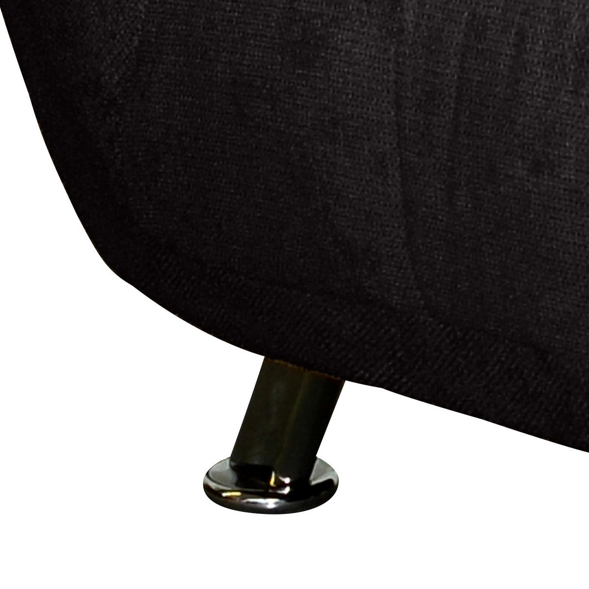 LIEGE in Flachgewebe Schwarz  - Chromfarben/Schwarz, Modern, Textil/Metall (68/88/164cm) - MID.YOU