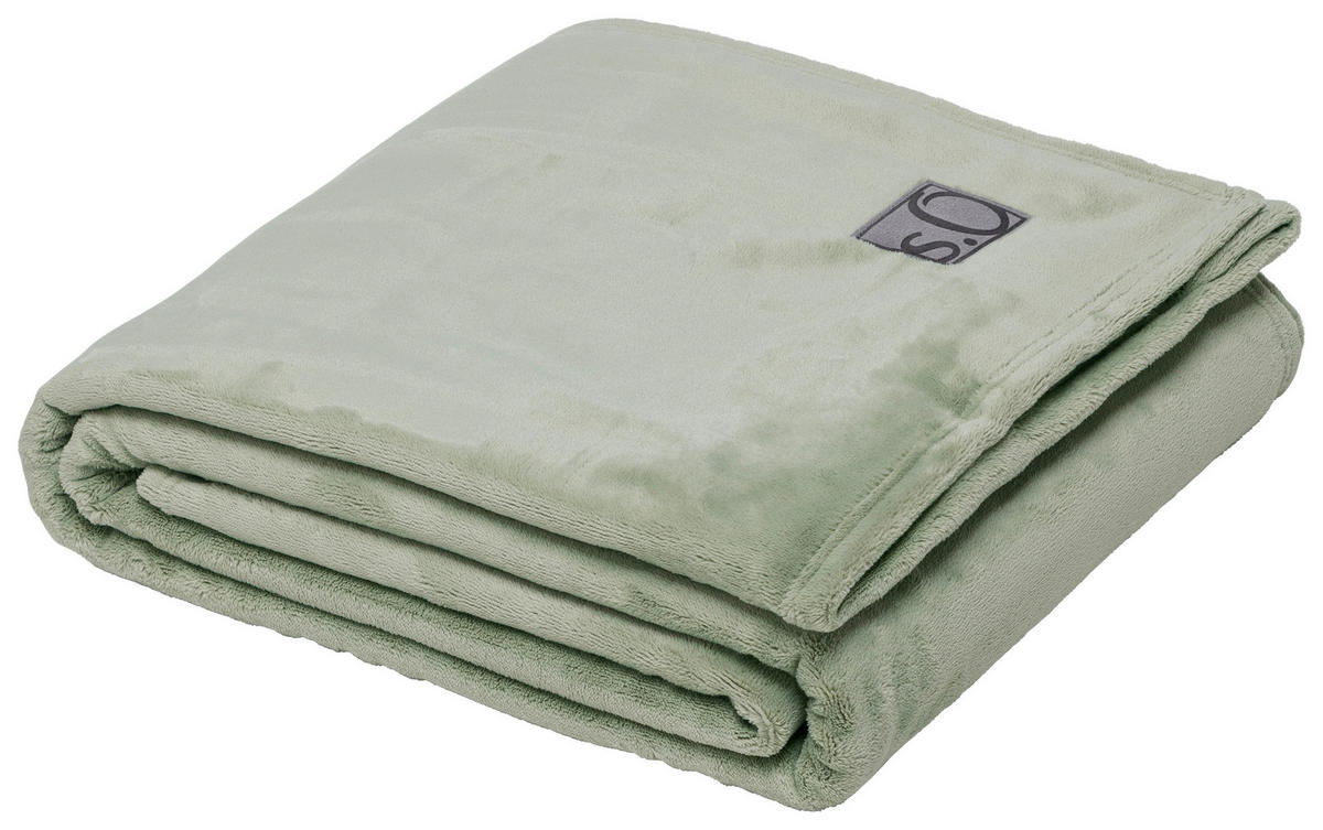 WOHNDECKE UNI 150/200 cm  - Salbeigrün, Basics, Textil (150/200cm) - S. Oliver