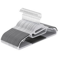 KLEIDERBÜGELSET 41,5 cm Metall, Kunststoff  - Grau, Basics, Kunststoff/Metall (41,5cm)