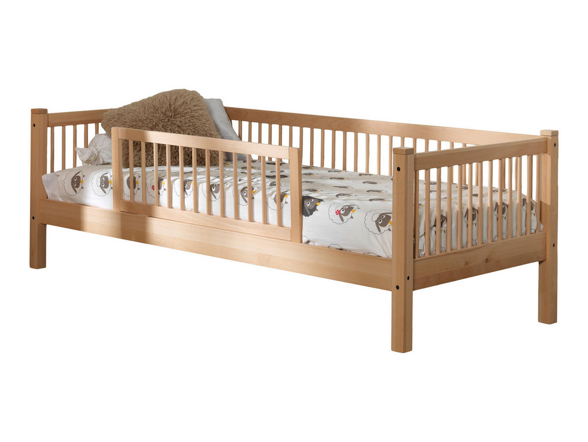 BETT 90/200 cm  in Buchefarben  - Buchefarben/Naturfarben, MODERN, Holz (90/200cm) - Vipack