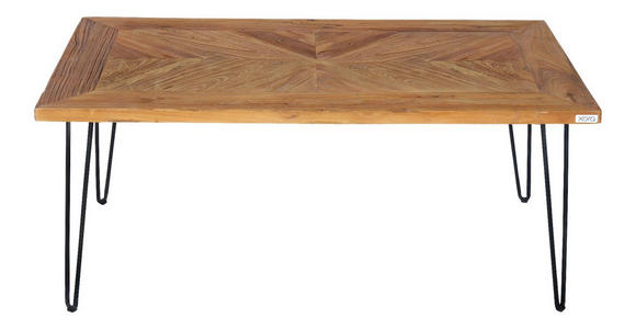 COUCHTISCH in Holz, Metall 107/60/45 cm - Schwarz/Naturfarben, Trend, Holz/Metall (107/60/45cm) - Xora