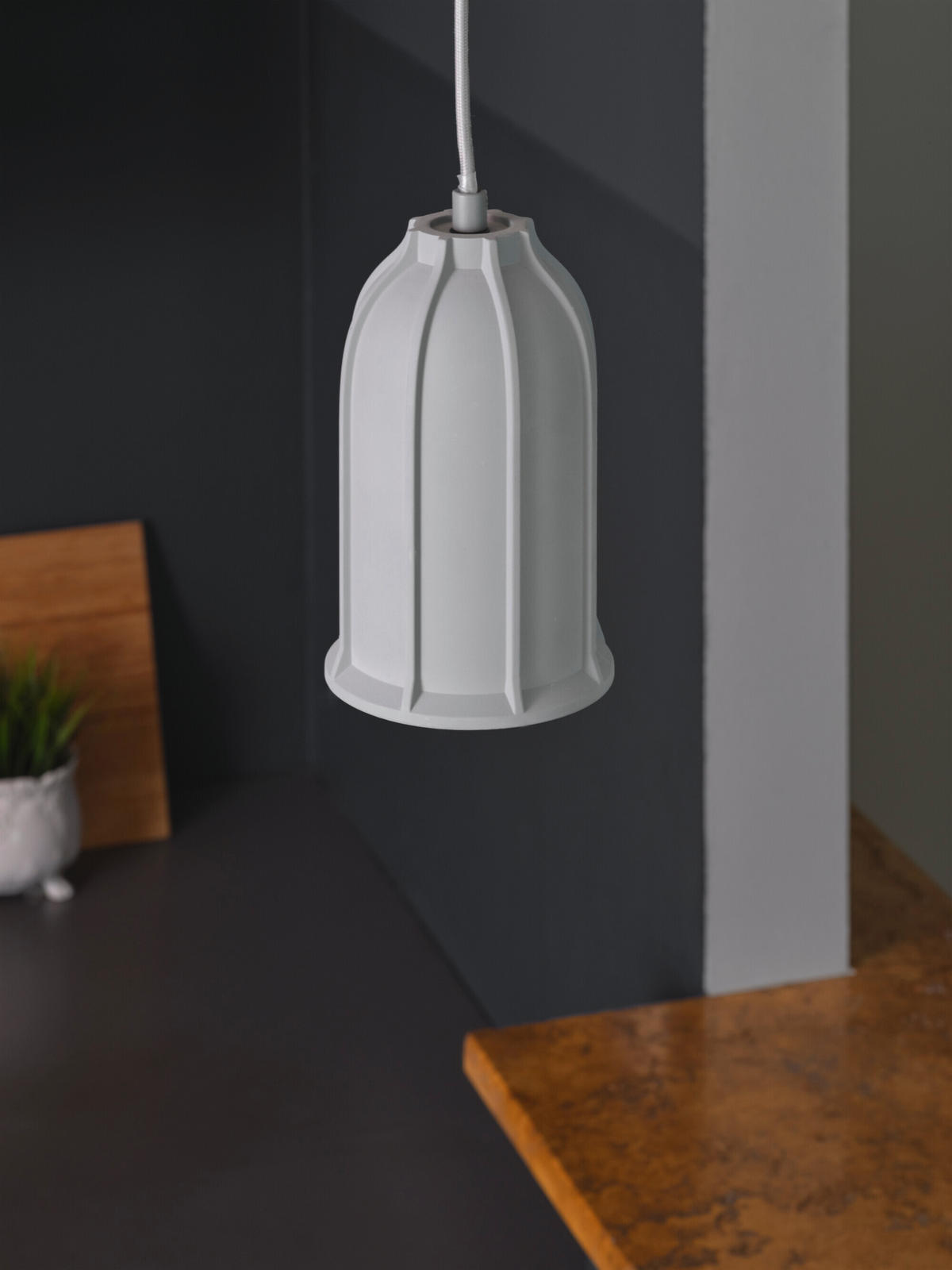 PENDELLEUCHTE 11,5/123,5 cm   - Dunkelgrau, Natur, Stein/Metall (11,5/123,5cm) - Ledvance