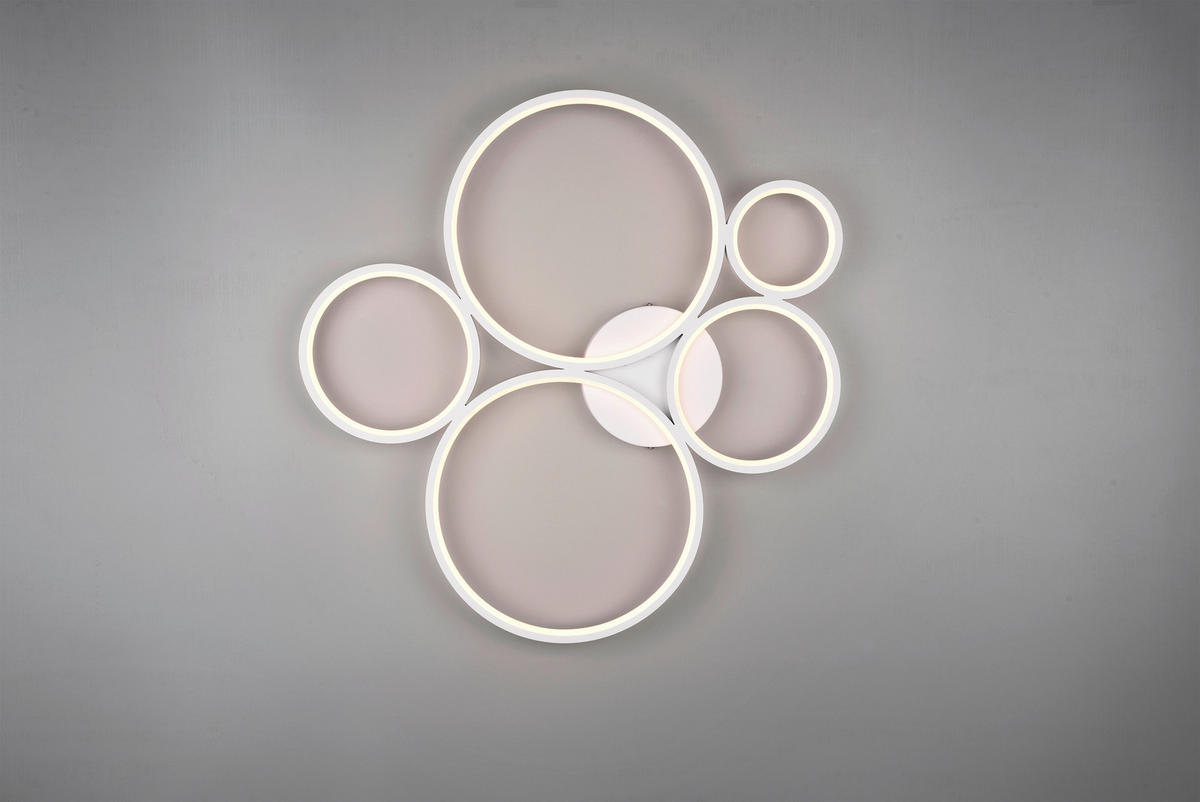 LED-DECKENLEUCHTE     - Weiss, Design, Metall (59/5,5/53cm) - Trio Leuchten