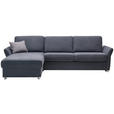 ECKSOFA in Flachgewebe Anthrazit  - Chromfarben/Anthrazit, KONVENTIONELL, Textil/Metall (272/86/97/162cm) - Novel