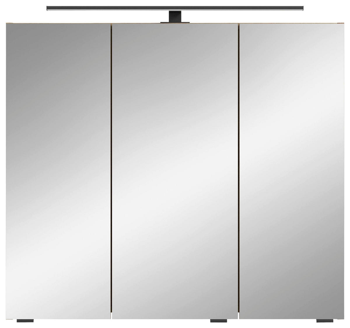 SPIEGELSCHRANK 80/70,3/17 cm  - Chromfarben/Eichefarben, Design, Glas/Holzwerkstoff (80/70,3/17cm) - Sadena