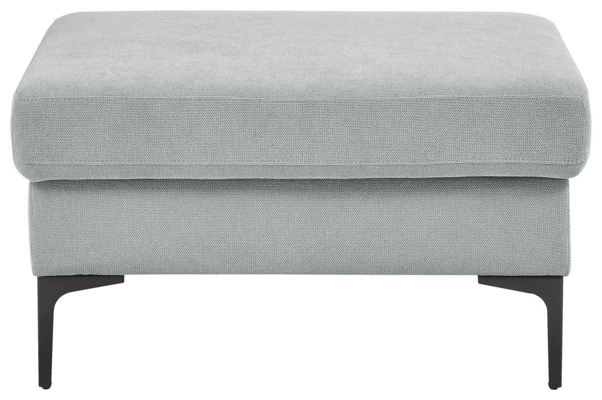3-SITZER-SOFA in Flachgewebe Blaugrau  - Blaugrau/Schwarz, Design, Textil/Metall (226/89/97cm) - Pure Home Lifestyle