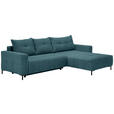 ECKSOFA  in Webstoff Petrol  - Petrol/Schwarz, KONVENTIONELL, Textil/Metall (292/192cm) - Carryhome