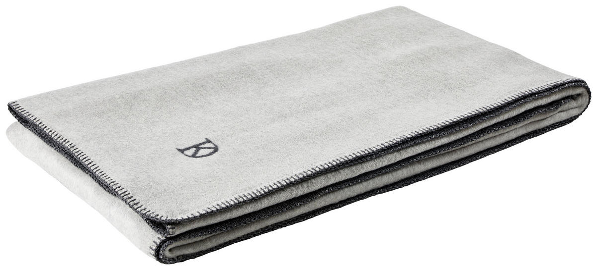 WOHNDECKE FRAME 150/200 cm  - Anthrazit/Silberfarben, Design, Textil (150/200cm) - Dieter Knoll