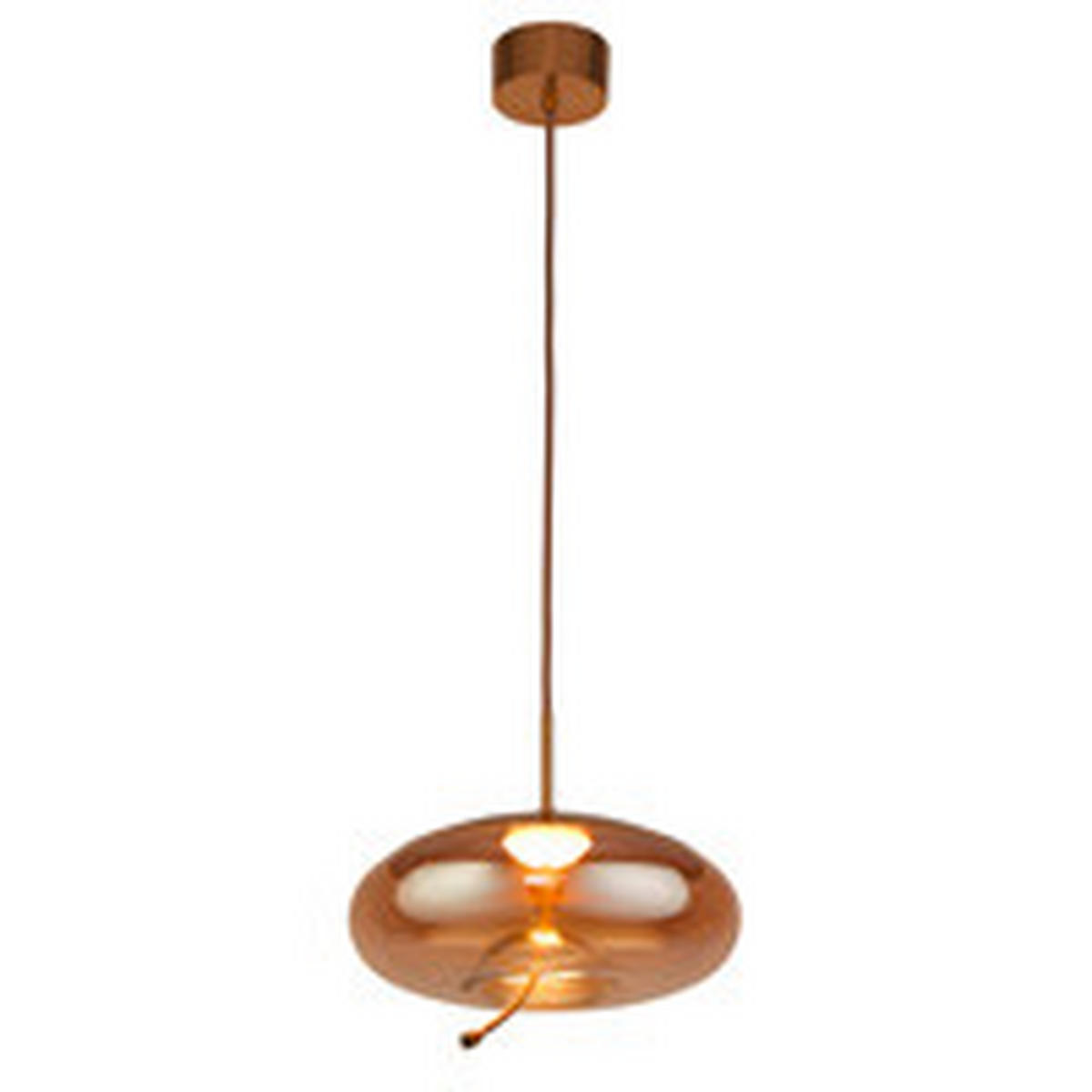 VISEČA NIHALNA LED-SVETILKA  Lisbon 6 W/312 lm/2700 K/230 V/ - barve jantarja, Basics, kovina/steklo (31/31/30-150cm)