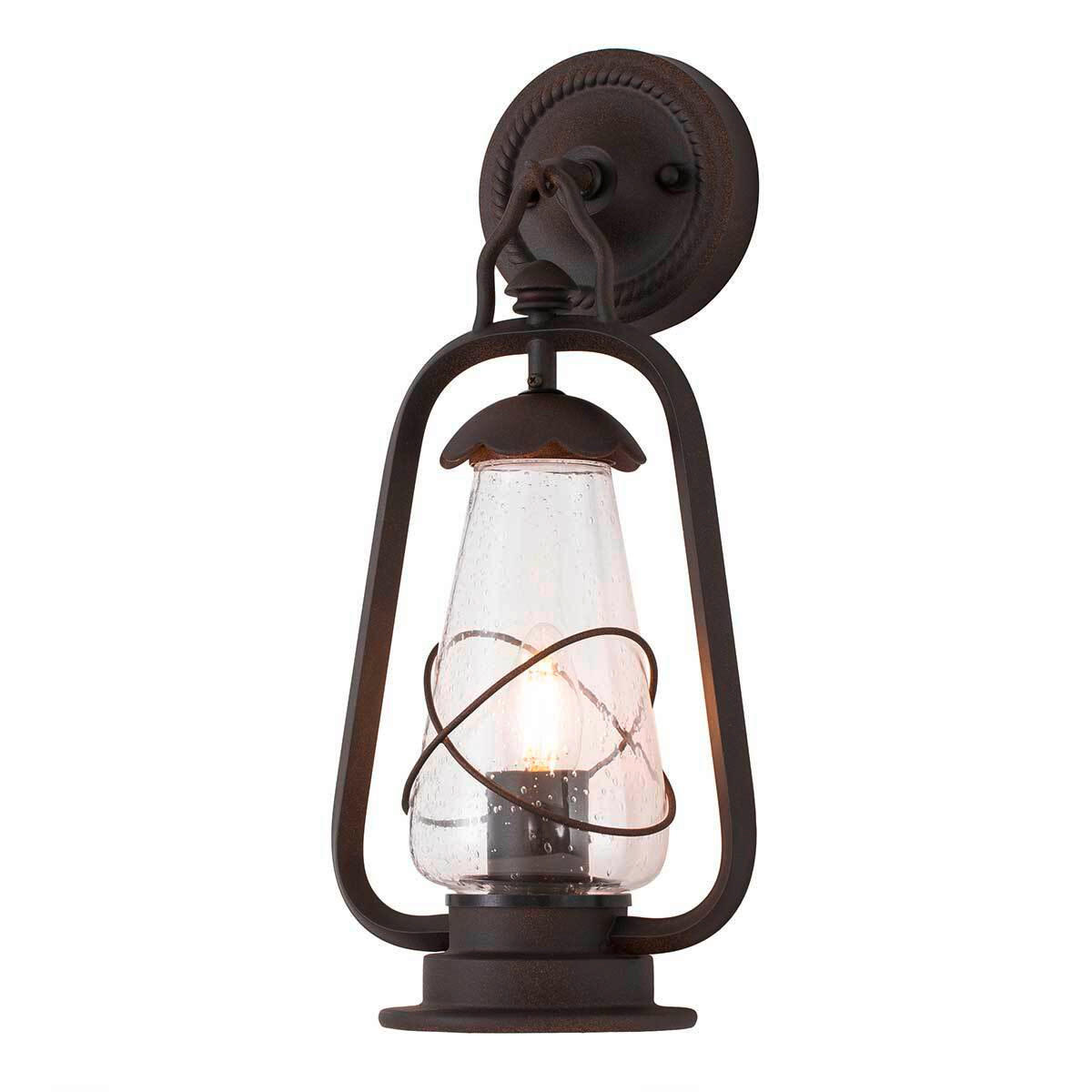 AUSSENWANDLEUCHTE - Dunkelbraun, Konventionell, Glas/Metall (42,5/20/14,8cm) - Elstead Lighting